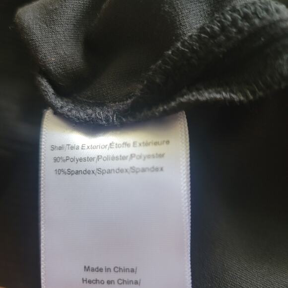 Modcloth Ribbed‎ Velour Dress Size 1X Black Short Sleeve High Neck Fitted Sheath - Picture 6 of 8